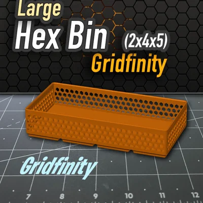 Khay chứa đồ Hex Bin Gridfinity 2x4x5 - Sắp xếp góc làm việc