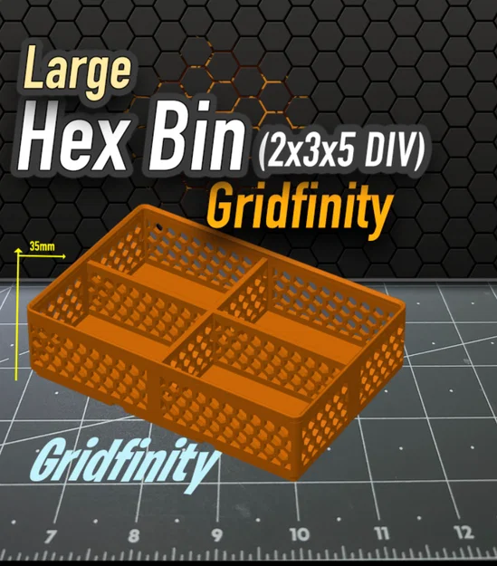 Khay Hex Bin Gridfinity 2x3x5 chia ngăn - Giải pháp lưu trữ thông minh - Image 1