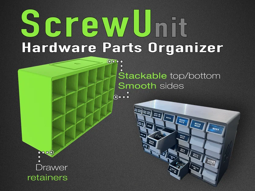 ScrewU-nit Hardware Organizer - Hộp đựng ốc vít đa năng - Image 1