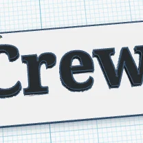 Bảng tên để bàn 'Crew' trang trí - Mô hình in 3D độc đáo dễ thực hiện