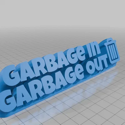 Mô hình trang trí để bàn Garbage In, Garbage Out độc đáo