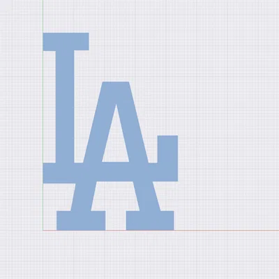 Mô hình 3D logo LA Dodgers - Trang trí đẹp mắt cho fan hâm mộ