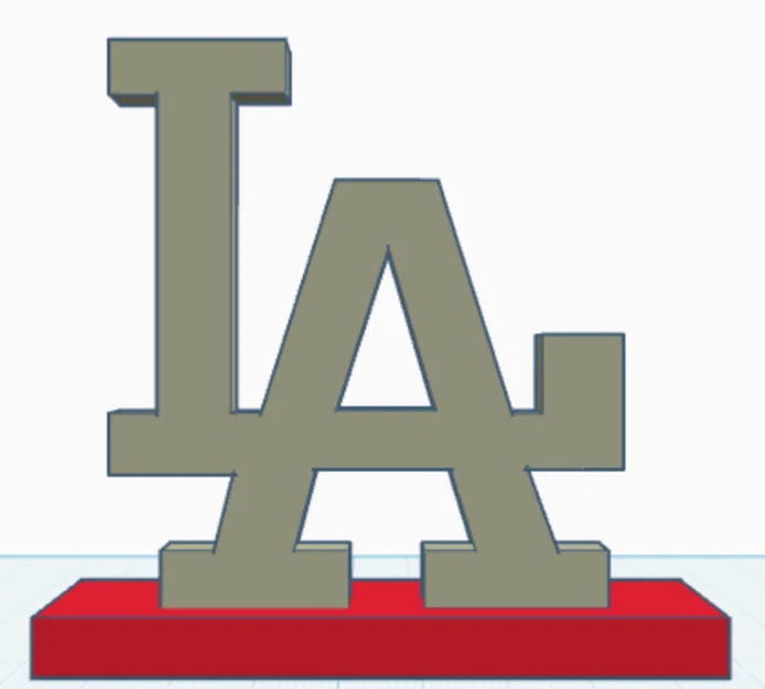 Mô hình logo Los Angeles Dodgers 3D để bàn - Image 1