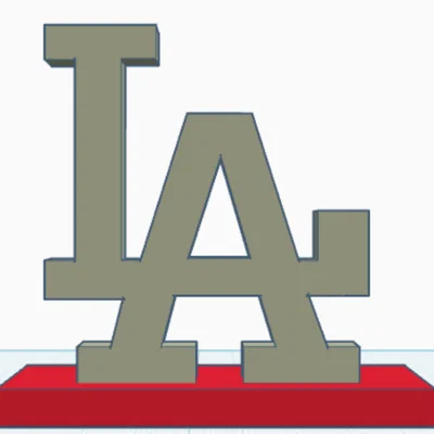 Mô hình logo Los Angeles Dodgers 3D để bàn