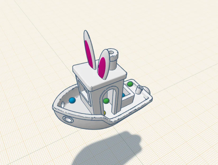 Easter Benchy - Mô hình thuyền 3D thỏ Phục sinh đáng yêu - Image 1