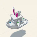 Easter Benchy - Mô hình thuyền 3D thỏ Phục sinh đáng yêu - Thumbnail 1