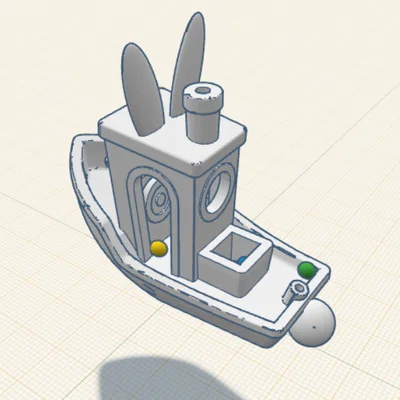 Easter Benchy - Mô hình thuyền 3D thỏ Phục sinh đáng yêu