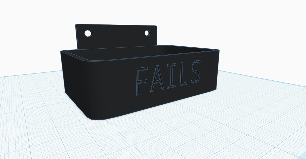 Thùng chứa đồ in 3D gắn tường FAILS tiện dụng cho bàn làm việc - Image 1