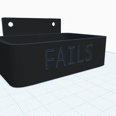 Thùng chứa đồ in 3D gắn tường FAILS tiện dụng cho bàn làm việc