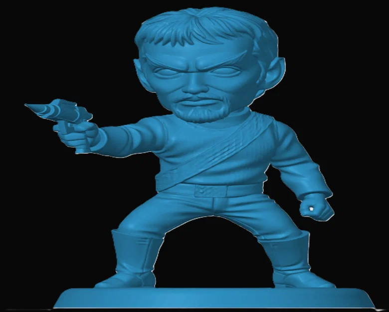 Mô hình 3D Klingon Kang phong cách Chibi cho fan Star Trek - Image 1