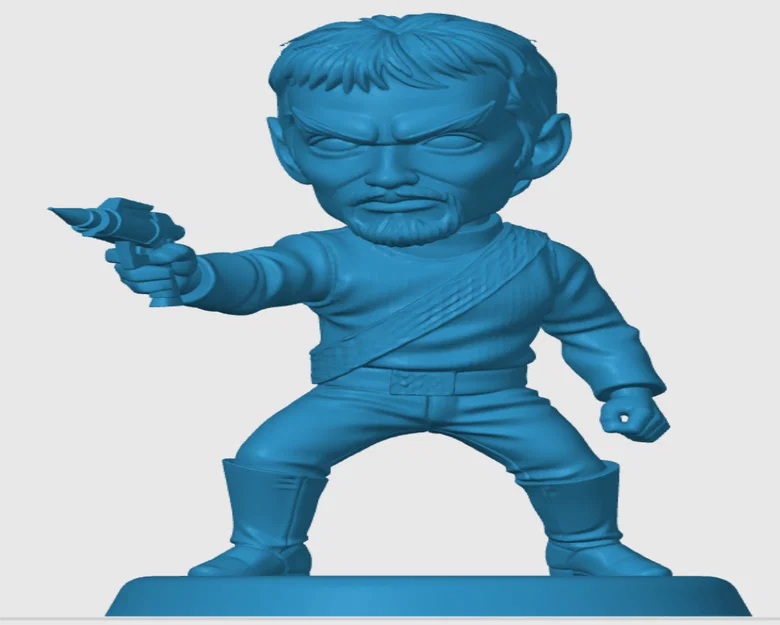 Mô hình 3D Klingon Kang phong cách Chibi cho fan Star Trek - Image 3