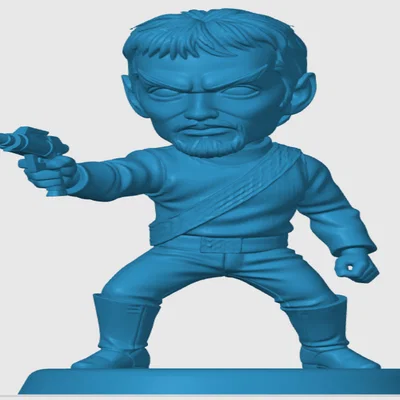 Mô hình 3D Klingon Kang phong cách Chibi cho fan Star Trek