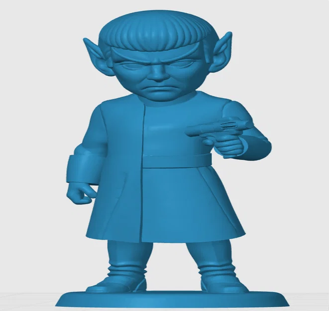 Mô hình 3D Romulan Chibi - Đồ chơi trang trí Star Trek cực chất - Image 3