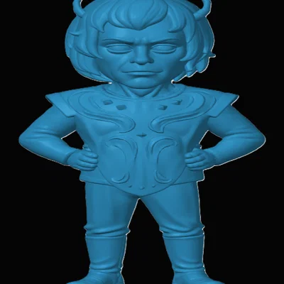 Mô hình 3D Andorian Inspired Chibi cho fan Star Trek