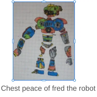 Mô hình 3D phần ngực nhân vật Fred - Thiết kế lắp ráp chi tiết