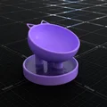 Bát ăn cho mèo chống kiến in 3D - Thiết kế thông minh sạch sẽ - Thumbnail 1