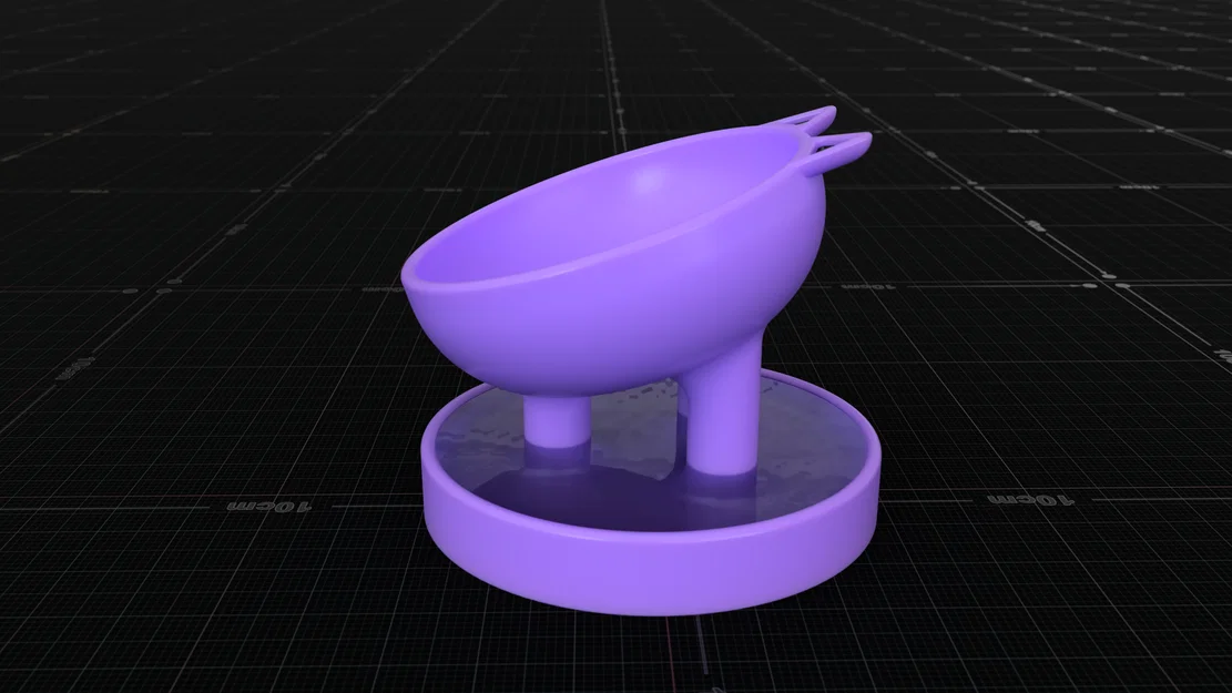 Bát ăn cho mèo chống kiến in 3D - Thiết kế thông minh sạch sẽ - Image 2