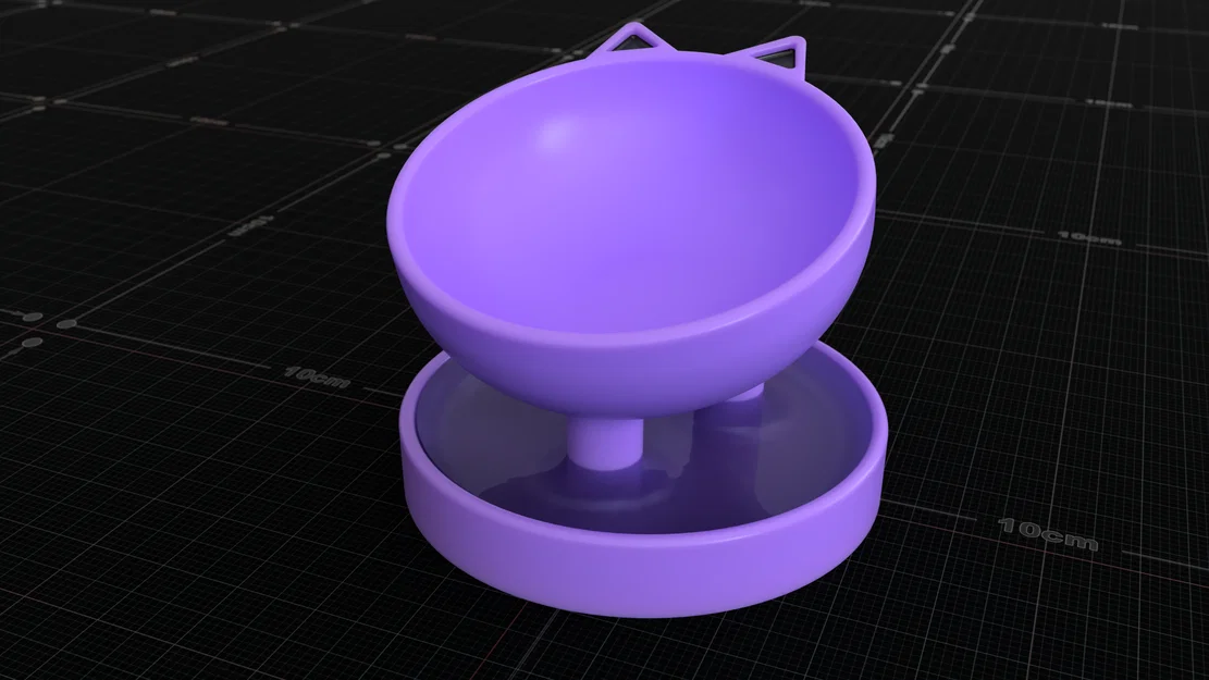 Bát ăn cho mèo chống kiến in 3D - Thiết kế thông minh sạch sẽ - Image 3