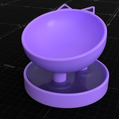 Bát ăn cho mèo chống kiến in 3D - Thiết kế thông minh sạch sẽ