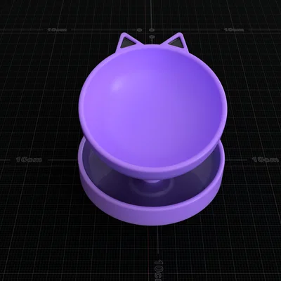 Bát ăn cho mèo chống kiến in 3D - Thiết kế thông minh sạch sẽ