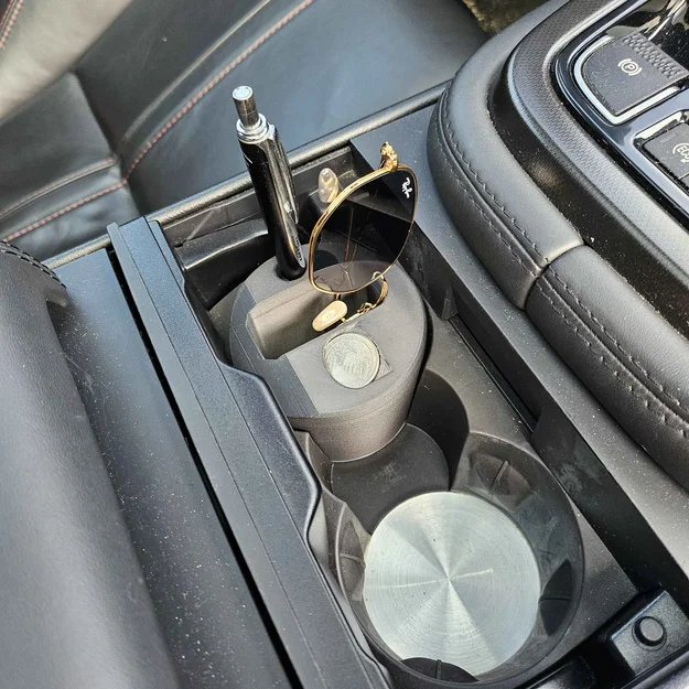 Khay để tiền xu/kính mát/bút cho hộc để ly xe Jaguar F-Type - Image 1