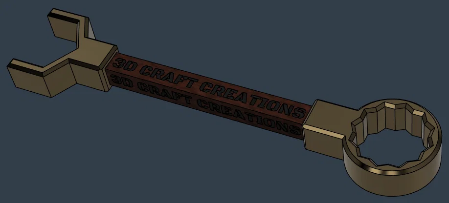 Mô hình cúp lưu niệm hình cờ-lê (Spanner Trophy Award) 3D in độc đáo - Image 1