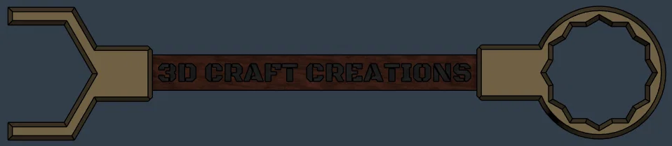 Mô hình cúp lưu niệm hình cờ-lê (Spanner Trophy Award) 3D in độc đáo - Image 2