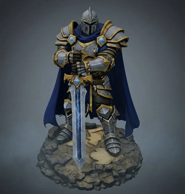 Bloodbound Realms – Con người – Hiệp sĩ Iron Covenant, Vệ binh Oathsworn (Mô hình STL 3D) - Image 1