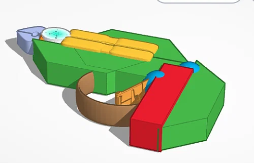 Mô hình súng đồ chơi 3D độc đáo thiết kế trên Tinkercad - Image 1