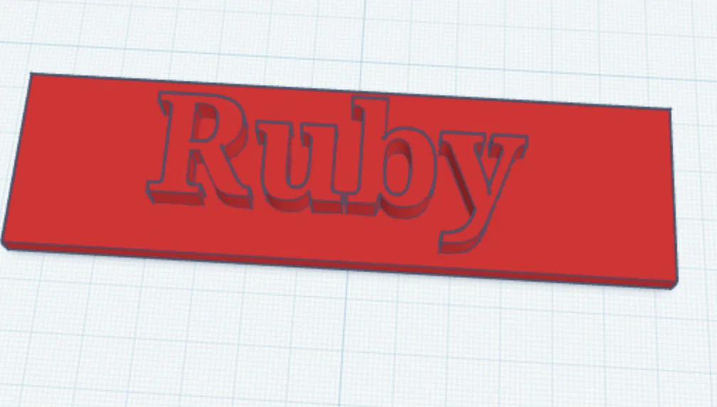 Bảng tên Ruby treo cửa phòng 3D - Mẫu thiết kế xinh xắn - Image 1