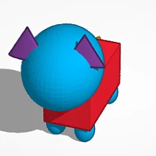 Mô hình chú mèo cách điệu dễ thương in 3D từ Tinkercad