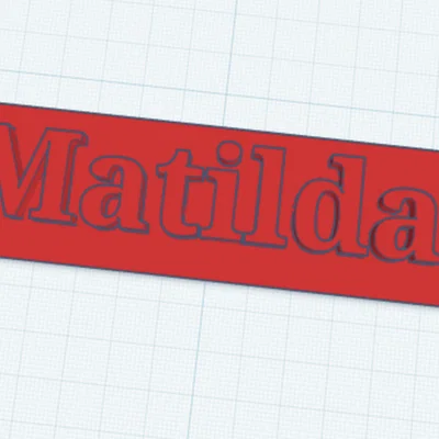 Bảng tên treo cửa Matilda cá tính - Tự in 3D dễ dàng