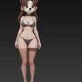 Mô hình 3D nữ nhân vật tai chó (Dog Girl) phong cách anime đáng yêu - Thumbnail 5