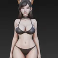 Mô hình tượng cô gái tai chó phong cách anime cực đẹp để in 3D - Thumbnail 5
