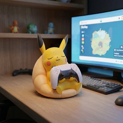 Mô hình Pikachu Controller Stand - Xbox và PS5 - Hơn 300+ mẫu trên Patreon