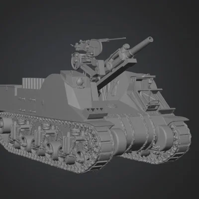 Mô hình pháo tự hành M7 Priest (1942-1960s) in 3D chi tiết