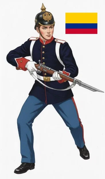 Mô hình 3D Lính Cảnh vệ Tổng thống Colombia (Guardia presidencial) - Image 2