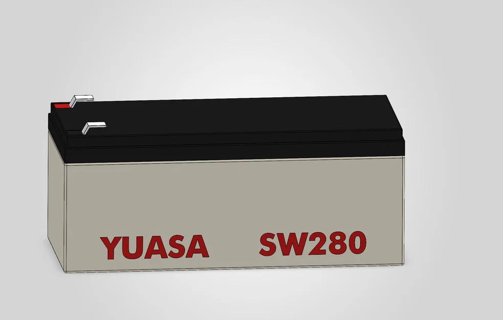 Mô hình 3D Pin YUASA SW280 - Image 1