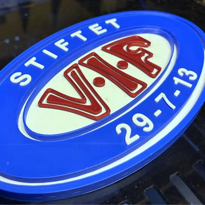Mô hình in 3D logo Vålerenga IF (VIF) cực chất cho người hâm mộ