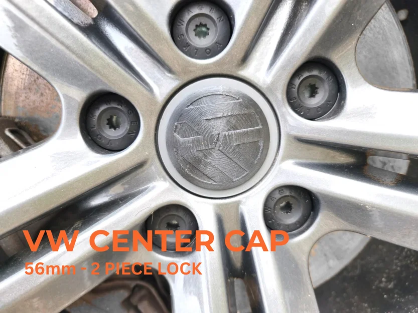 Nắp chụp mâm xe VW 56mm (Thiết kế 2 phần, kiểu dáng OEM chuẩn zin) - Image 1