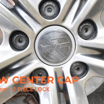 Nắp chụp mâm xe VW 56mm (Thiết kế 2 phần, kiểu dáng OEM chuẩn zin)