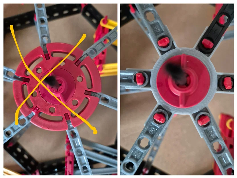 Bộ khớp nối tâm và thanh nối cho Fischertechnik (2-12 thanh) - Image 2