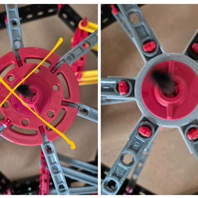 Bộ khớp nối tâm và thanh nối cho Fischertechnik (2-12 thanh)