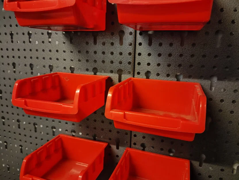 Giá đỡ hộp nhựa xếp chồng cho bảng Euro pegboard - Image 1