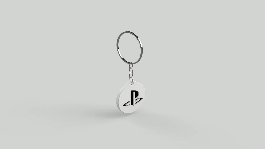 Móc khóa logo PlayStation PS5 thiết kế 3D đơn giản và đẹp mắt - Image 1