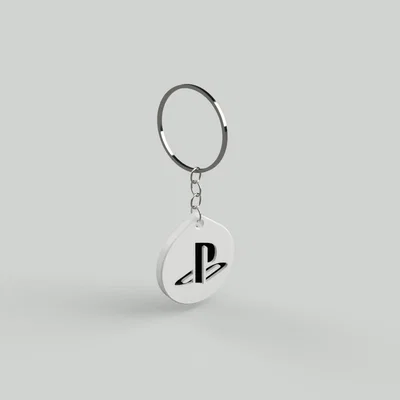 Móc khóa logo PlayStation PS5 thiết kế 3D đơn giản và đẹp mắt