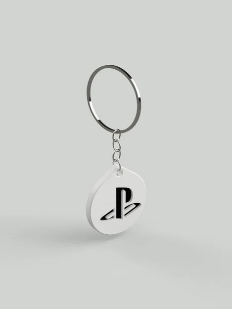 Móc khóa logo PlayStation PS5 thiết kế 3D đơn giản và đẹp mắt - Image 2