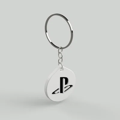 Móc khóa logo PlayStation PS5 thiết kế 3D đơn giản và đẹp mắt