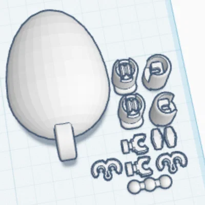 Egg Buddy: Mô hình quả trứng chân khớp nối phong cách Dummy 13