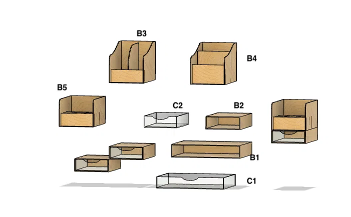 Khay Đựng Đồ Đa Năng ORGANIZZATORE GT562 - Giải Pháp Bàn Làm Việc Gọn Gàng - Image 4